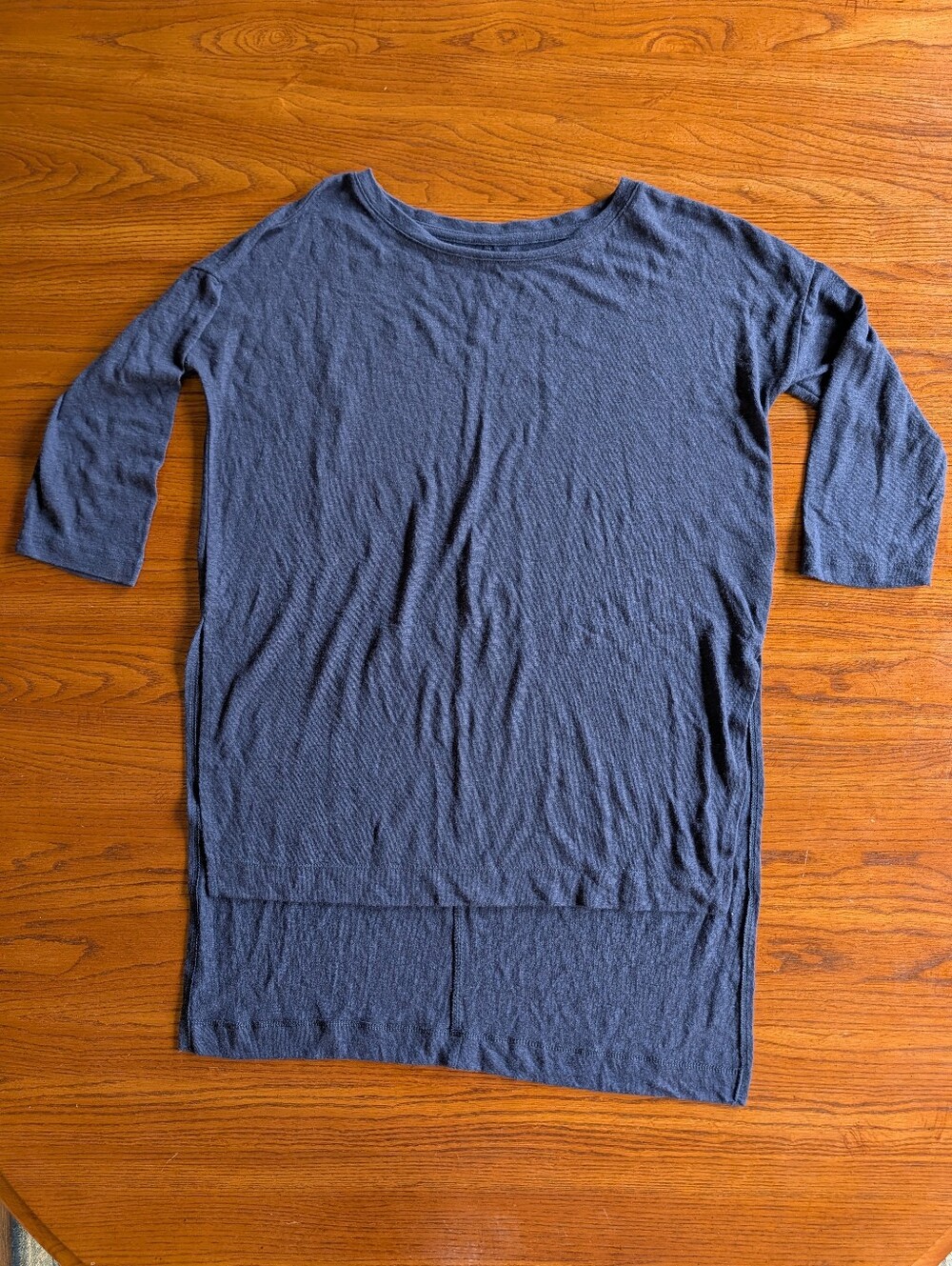 Old Navy Navy Blue Tunic Top Women’s Small 3/4 Sleeve Casual Long Shirt